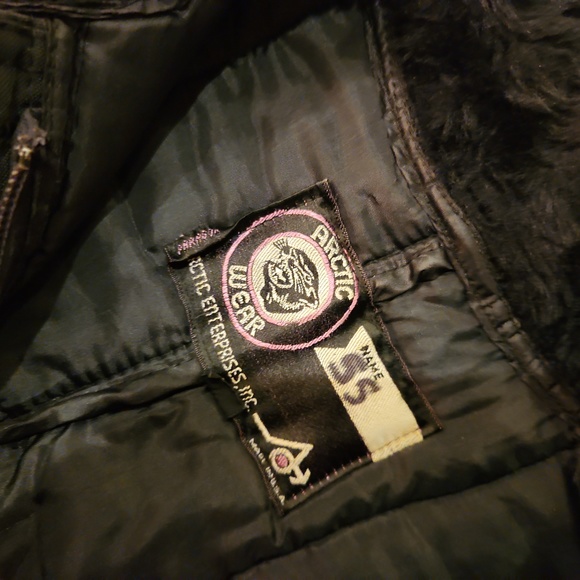 Arctic wear vintage Snowmobile suit size Med faux fur collar, - Picture 3 of 3
